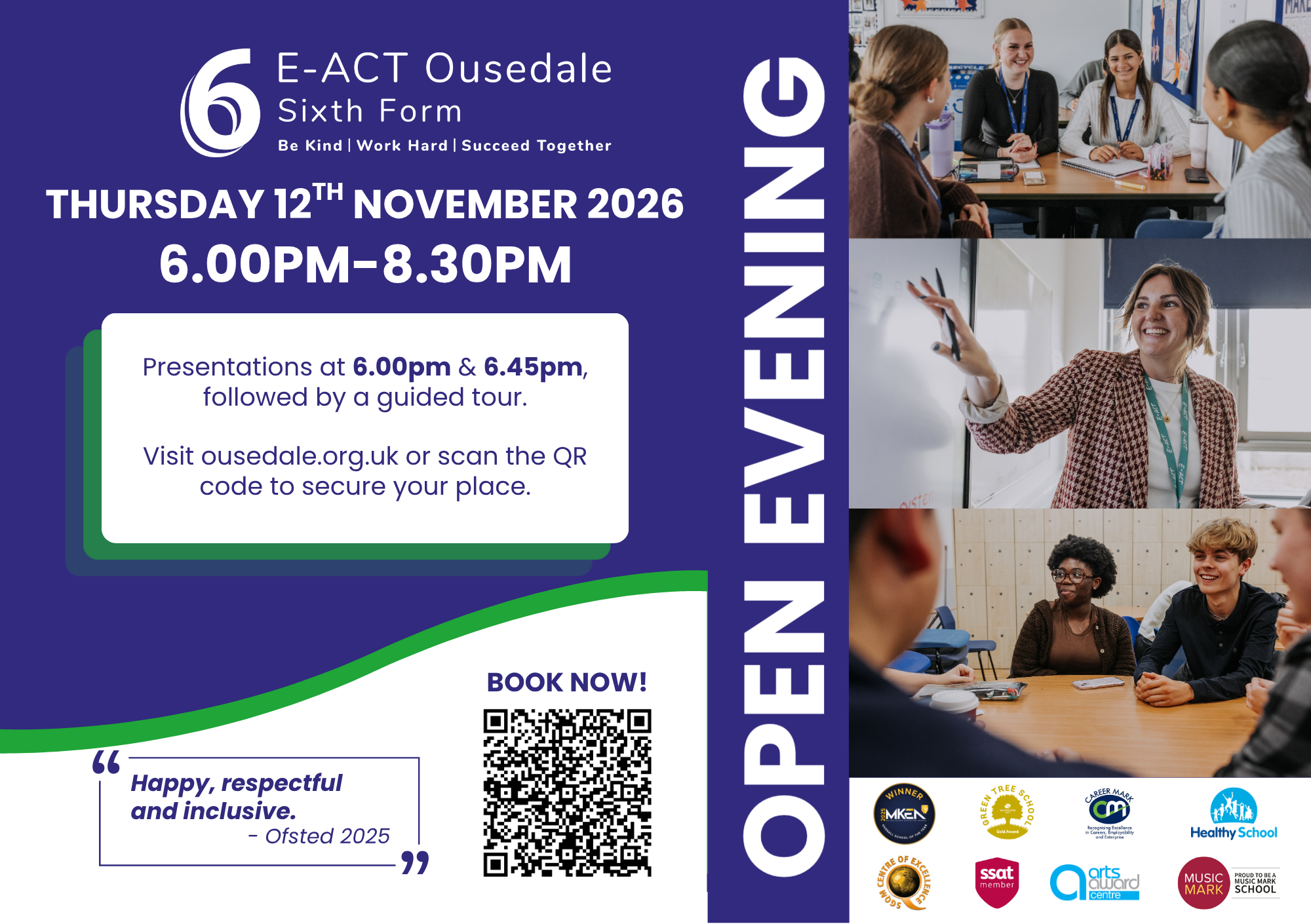 Sixth Form Open Evening Advert